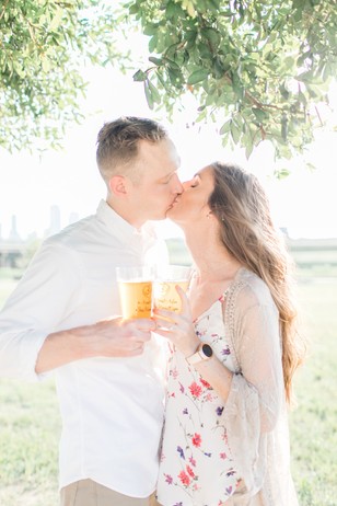 brewery engagement shoot