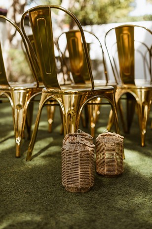 gold chrome wedding chairs
