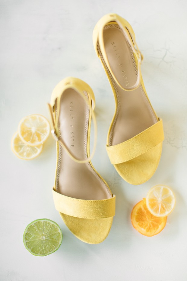 lemon yellow wedding shoes