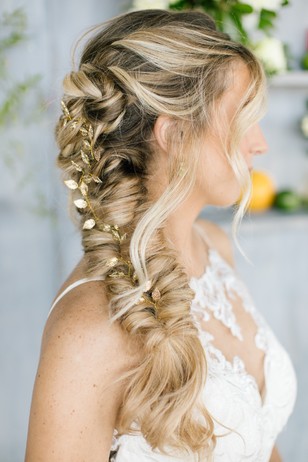 wedding braided hair look