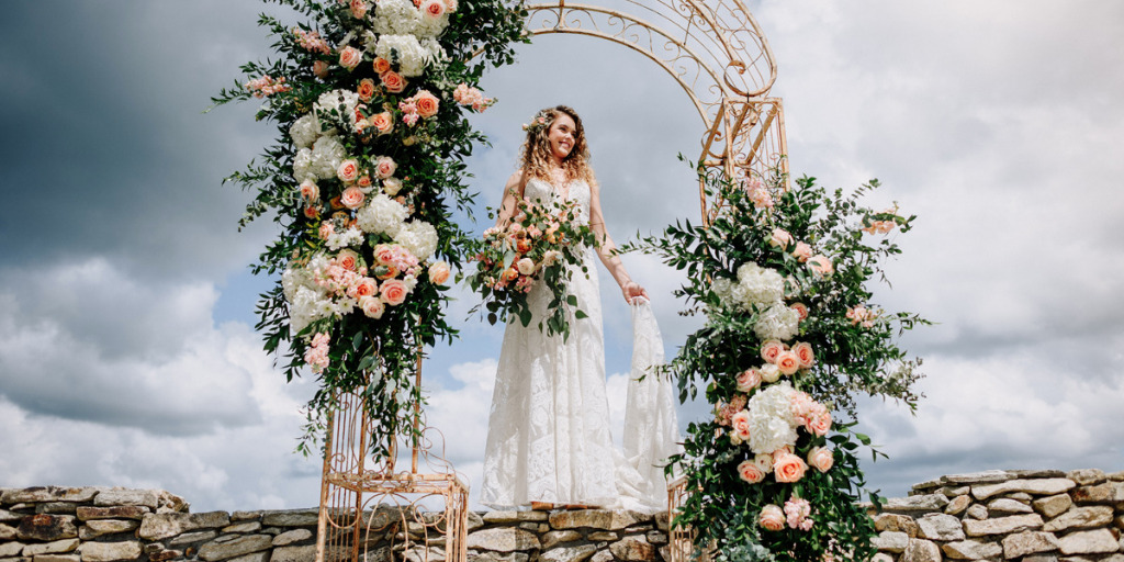 Gorgeous Mountain Wedding With DIY Flowers From FiftyFlowers