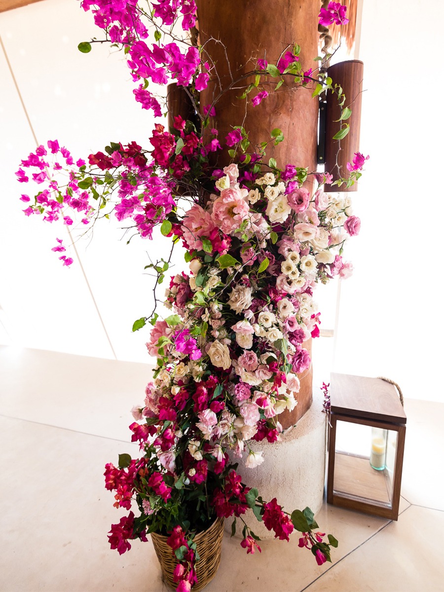 Magenta and Gold Luxury Mexico Wedding