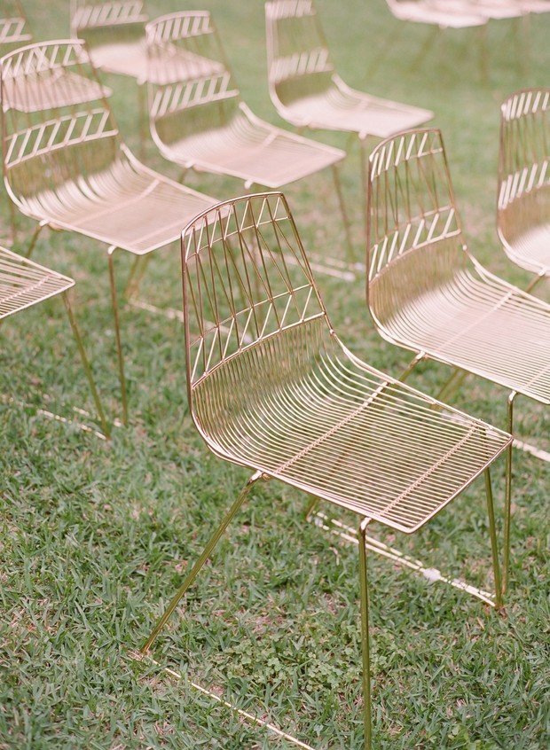 modern gold wedding chairs
