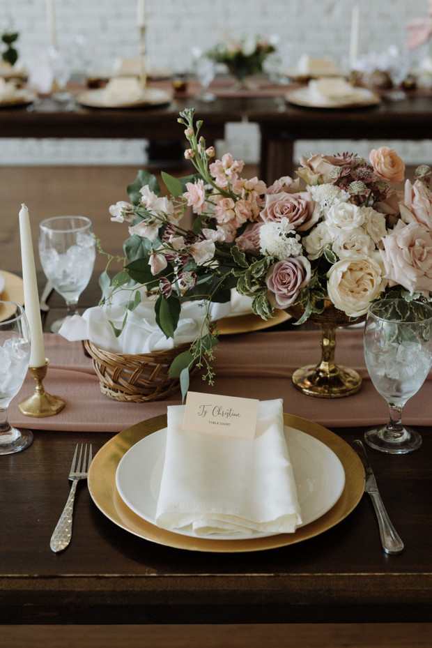 Peachy Mauve Wedding With DIY Blooms Fifty Flowers