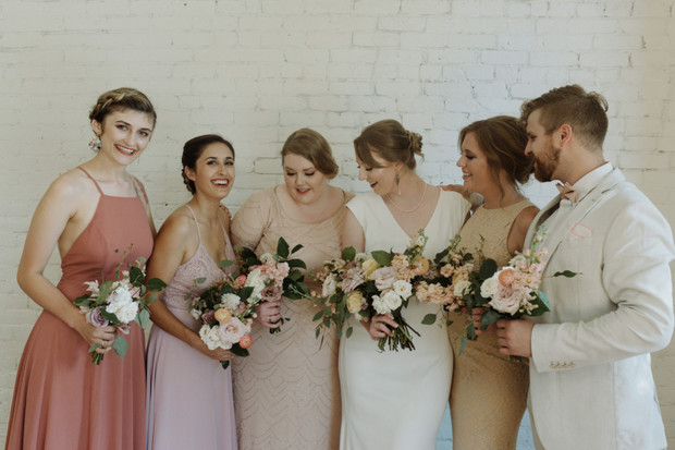 Peachy Mauve Wedding With DIY Blooms Fifty Flowers