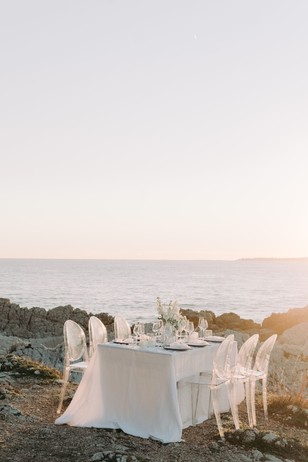 sunset beach wedding reception