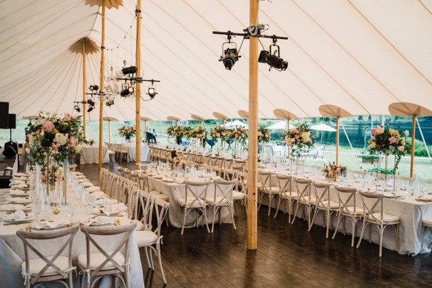 tented wedding reception