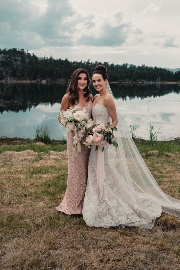 bride and maid of honor