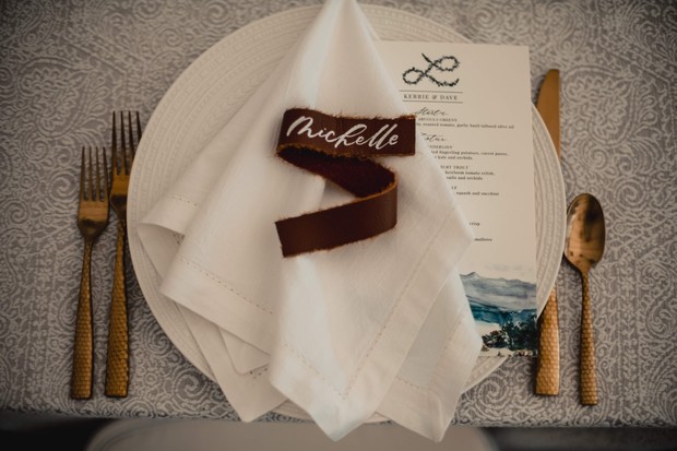 ranch chic wedding place setting