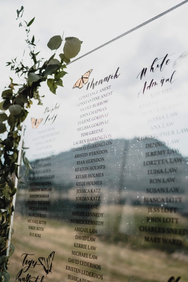 seating assignment sign