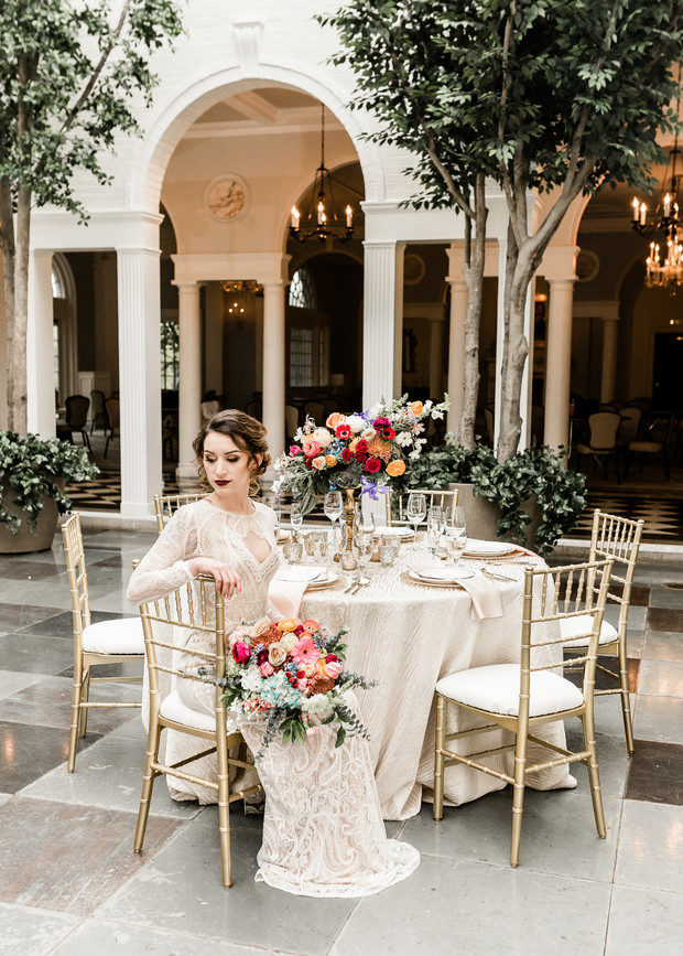 wedding reception decor inspired by master painting