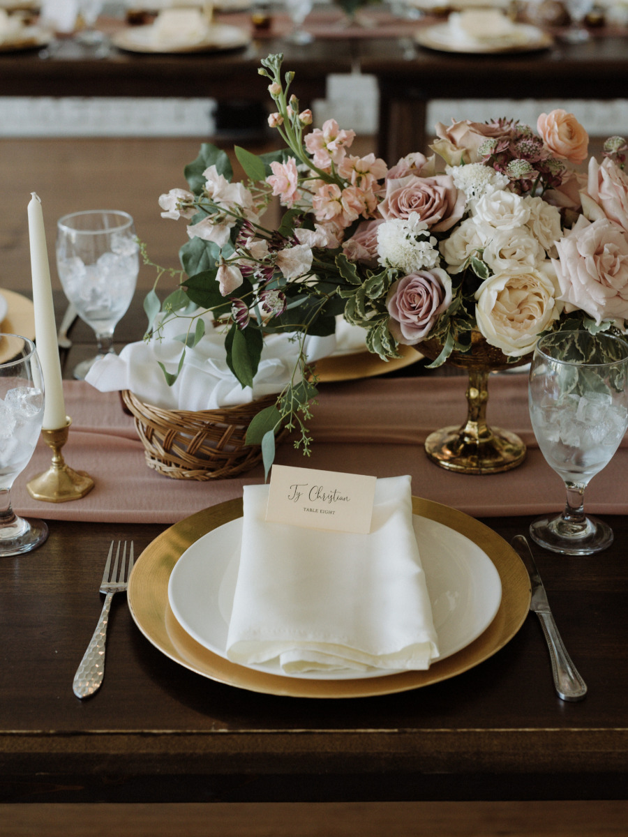 Peachy Mauve Wedding With DIY Blooms From Fifty Flowers