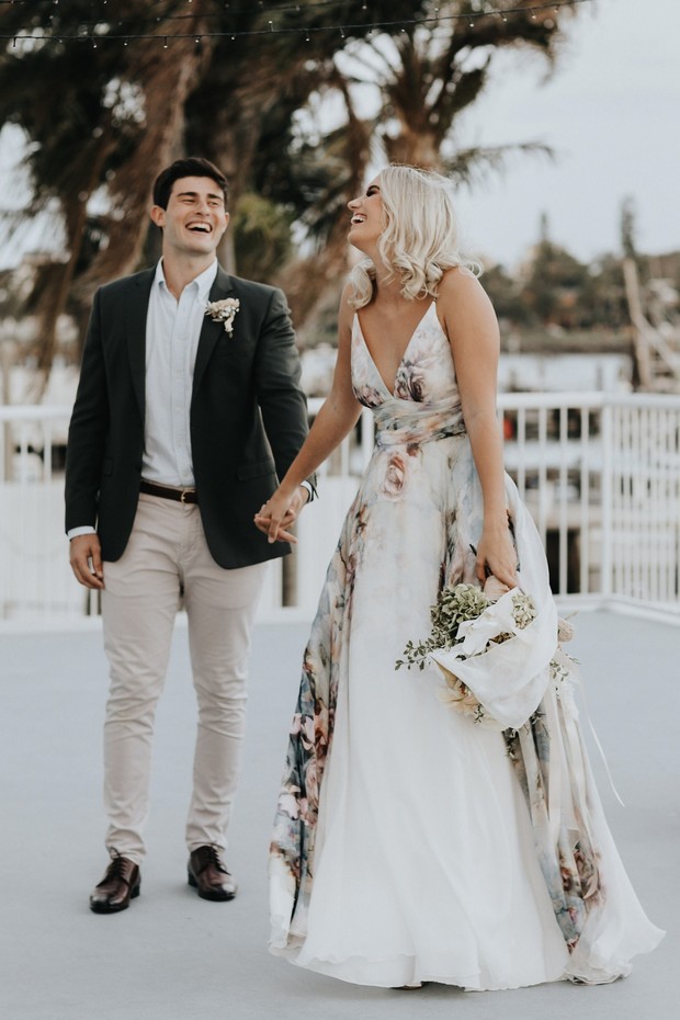 water color wedding dress from White Lily Couture