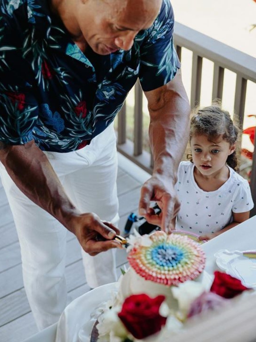 The Rock Had a Rainbow Wedding Cake and Now We Want One