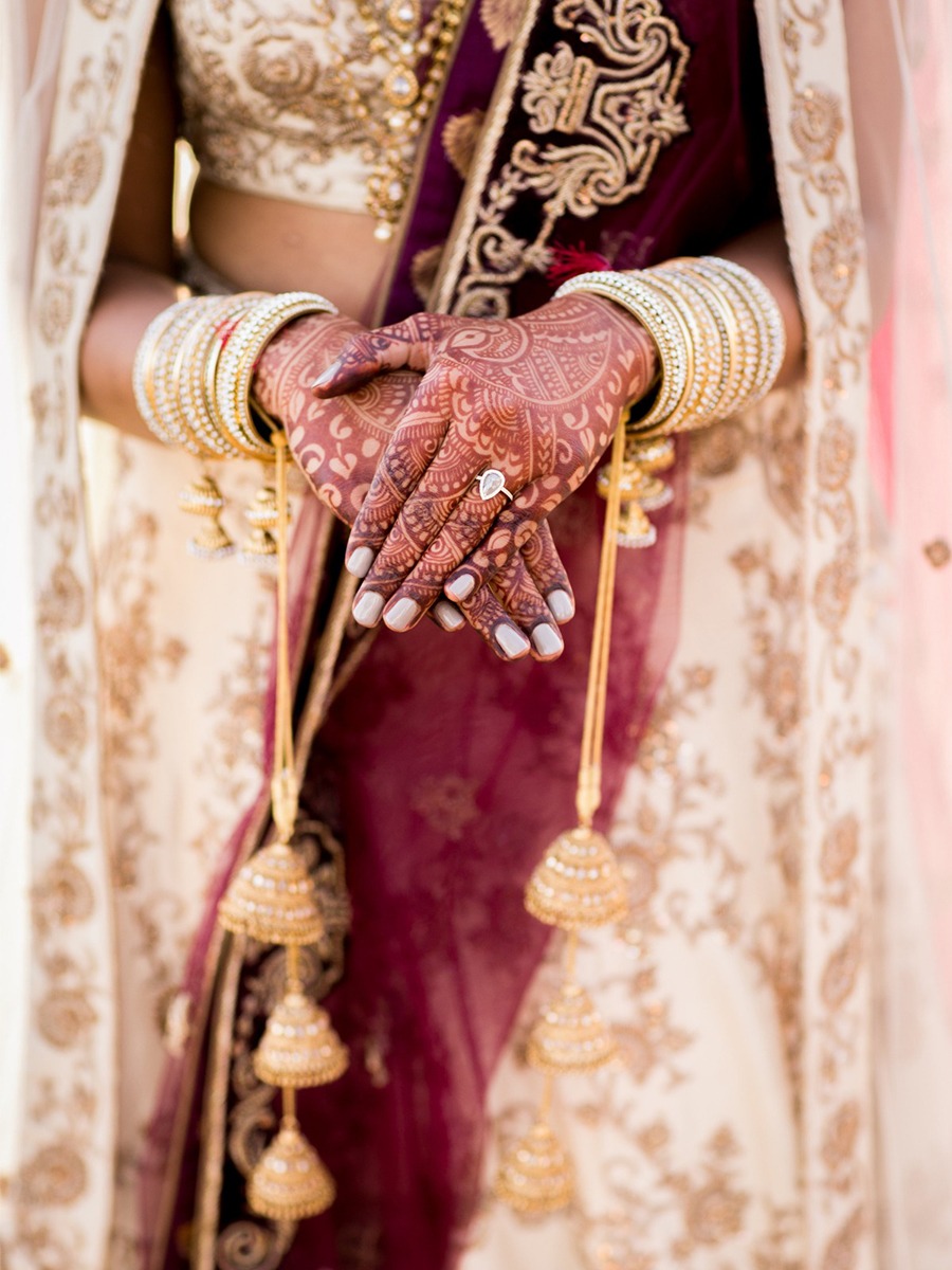 Traditional Indian Wedding Ideas In Gold And Burgundy