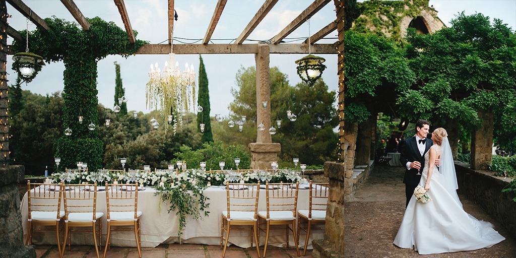 Whimsical And Elegant White And Gold Wedding In Spain