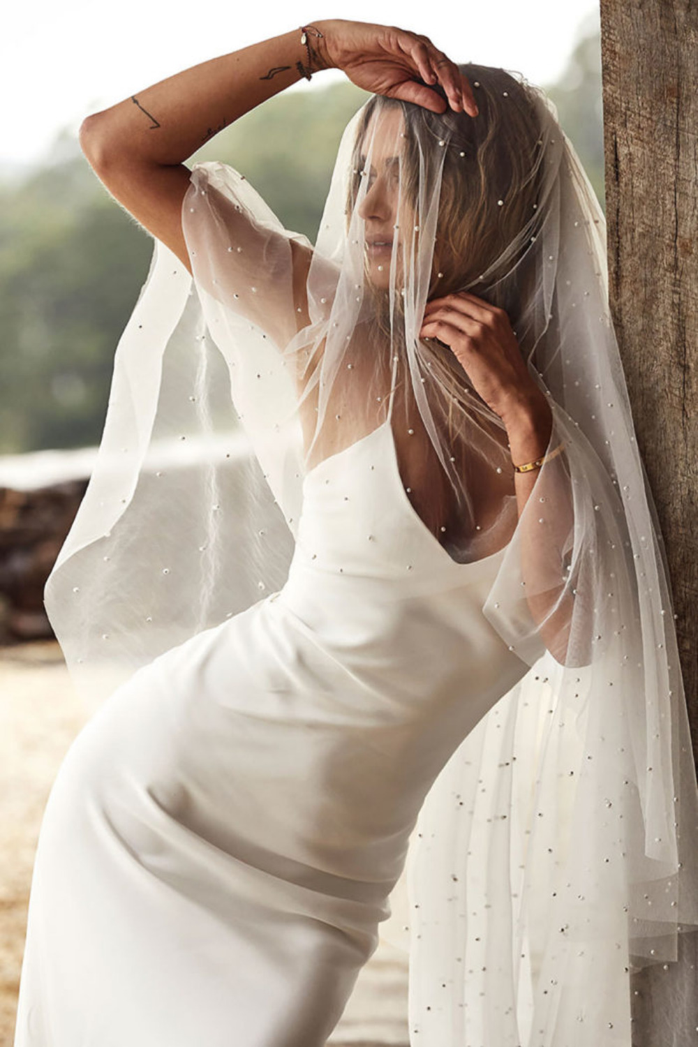 2 Pearly Blusher Veil
