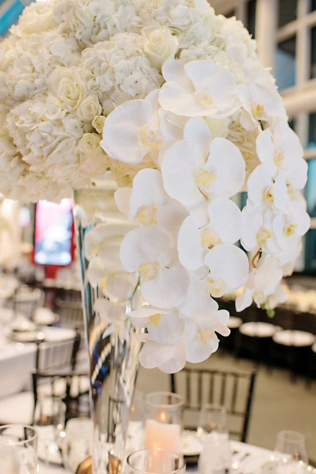 white orchid centerpiece