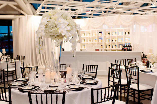 black and white wedding