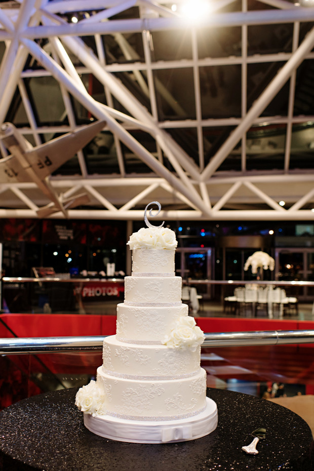 white wedding cake