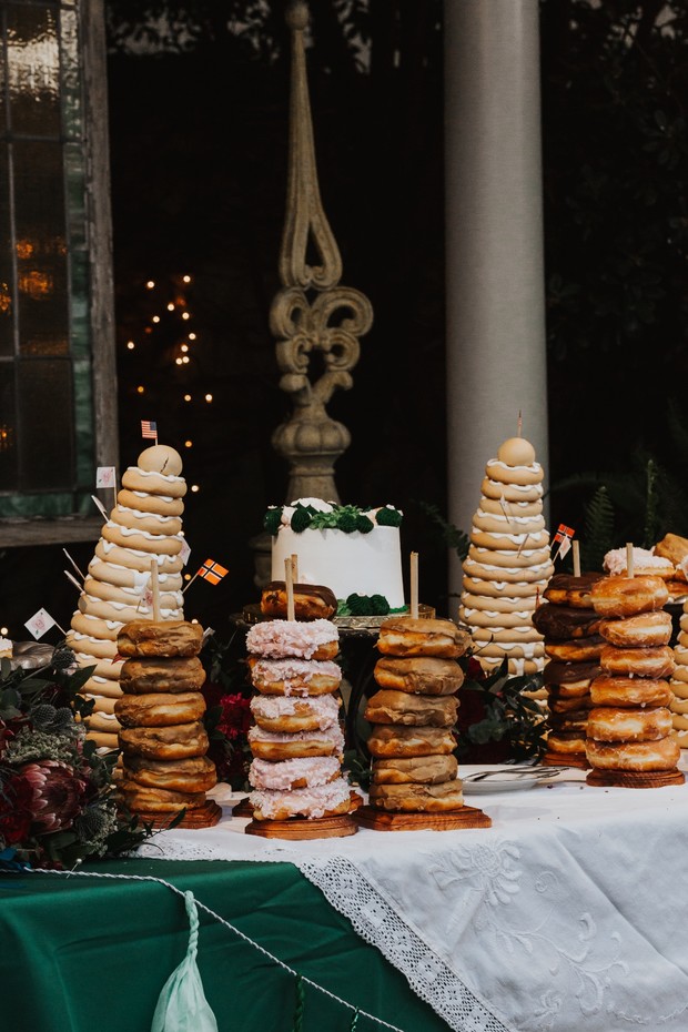 wedding donut stacks