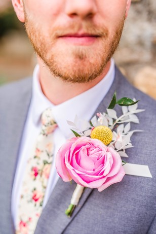 oversized groom boutonniere
