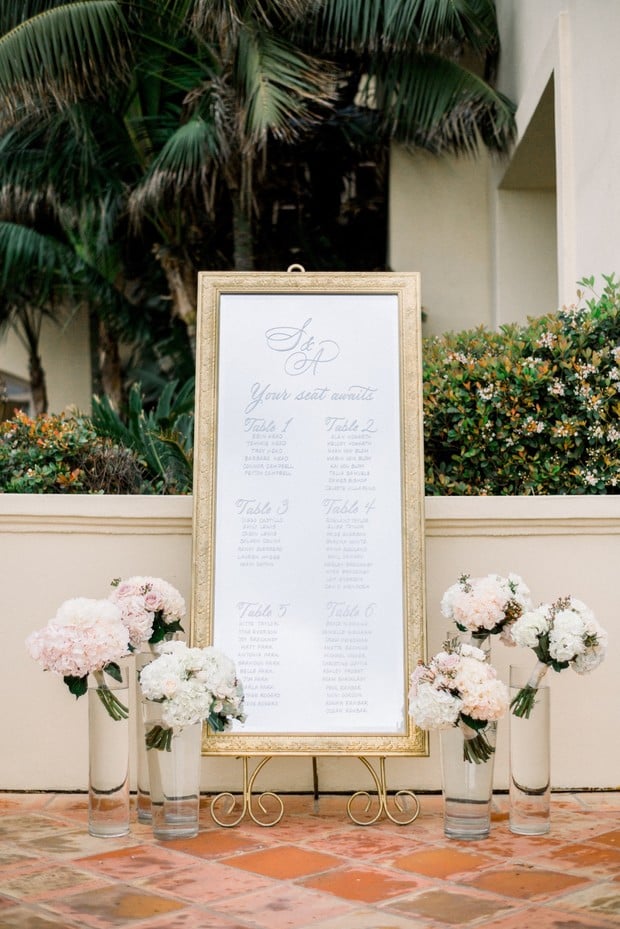 mirror wedding seating assignment