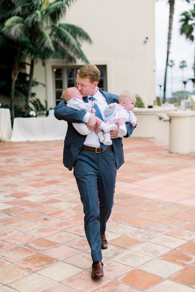 here come the cute little ring bearers