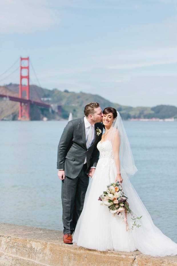 Winter Wedding On The Water By The Golden Gate Bridge