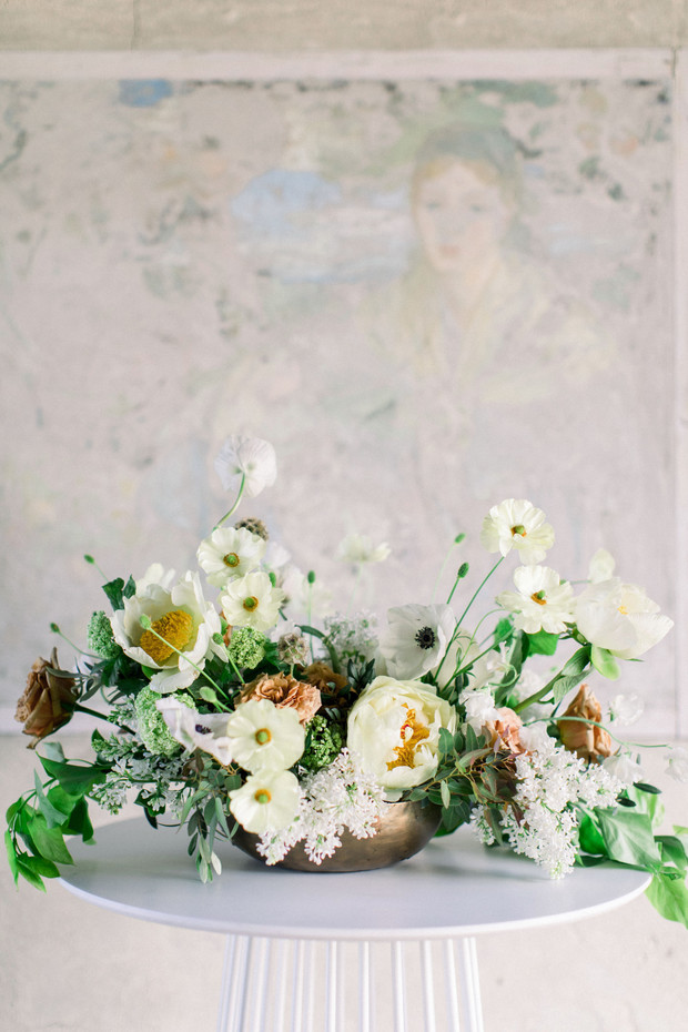 beautiful wild looking wedding florals