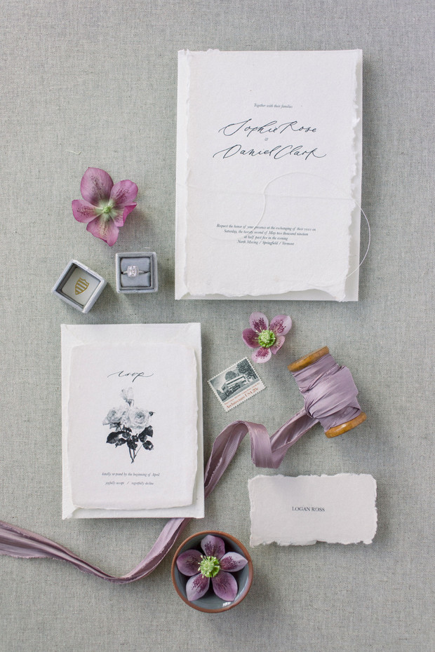 handwriting inspired wedding invitation suite