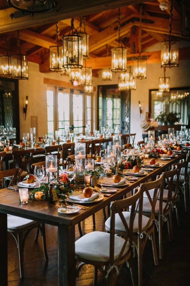 elegant and intimate family style reception