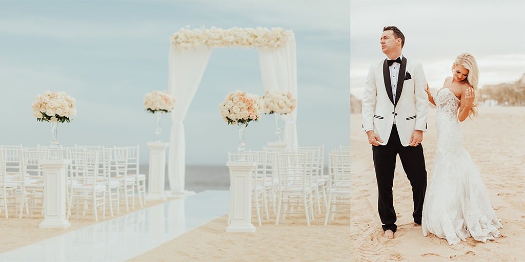 Luxury White Wedding On A Beach In Mexico