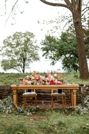 wedding sweetheart table design