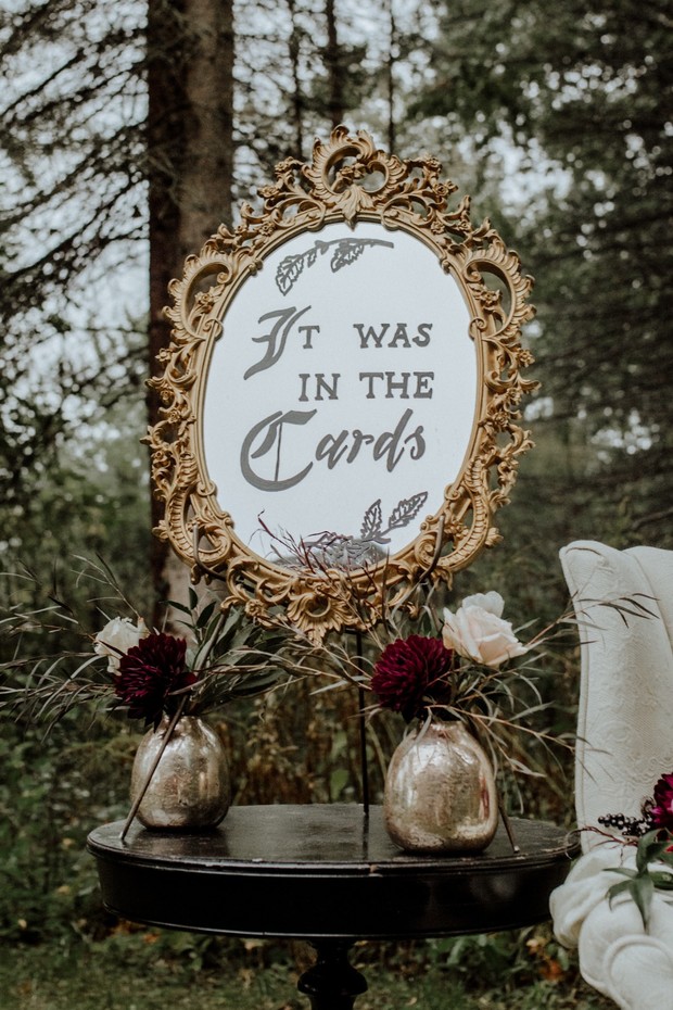 it was in the cards wedding sign