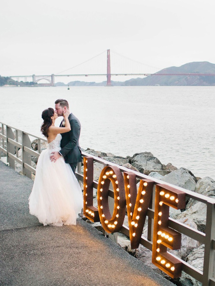 Winter Wedding On The Water By The Golden Gate Bridge