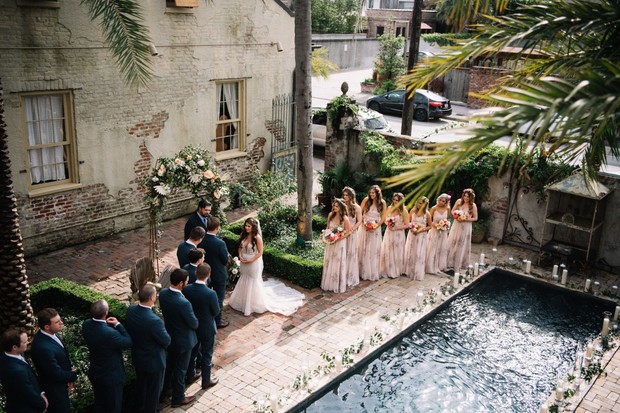 Outdoor wedding ceremony in New Orleans