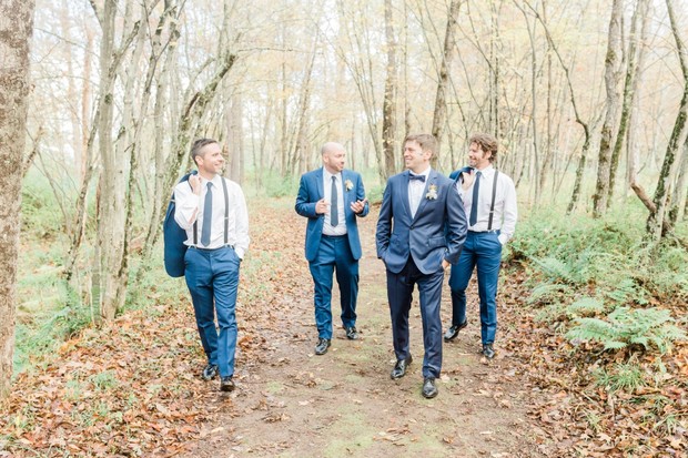 groomsmen in blue