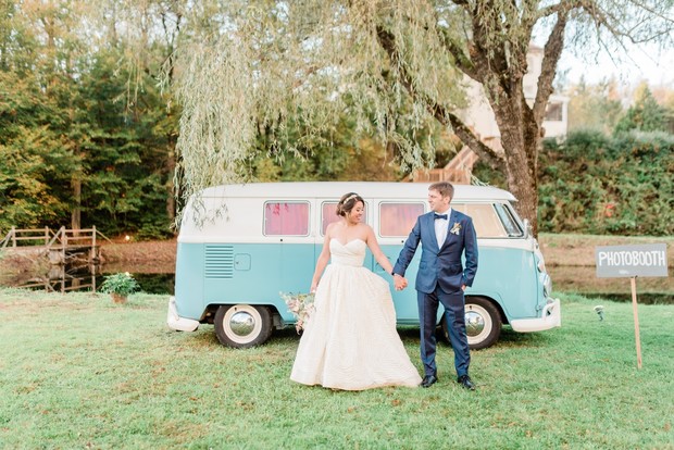 VW photobus for a wedding