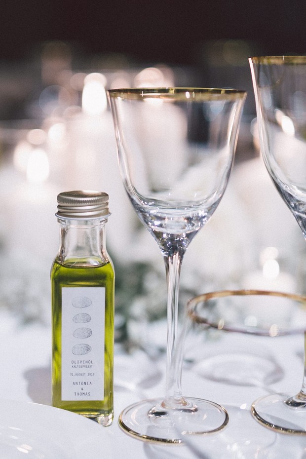 wedding olive oil favors