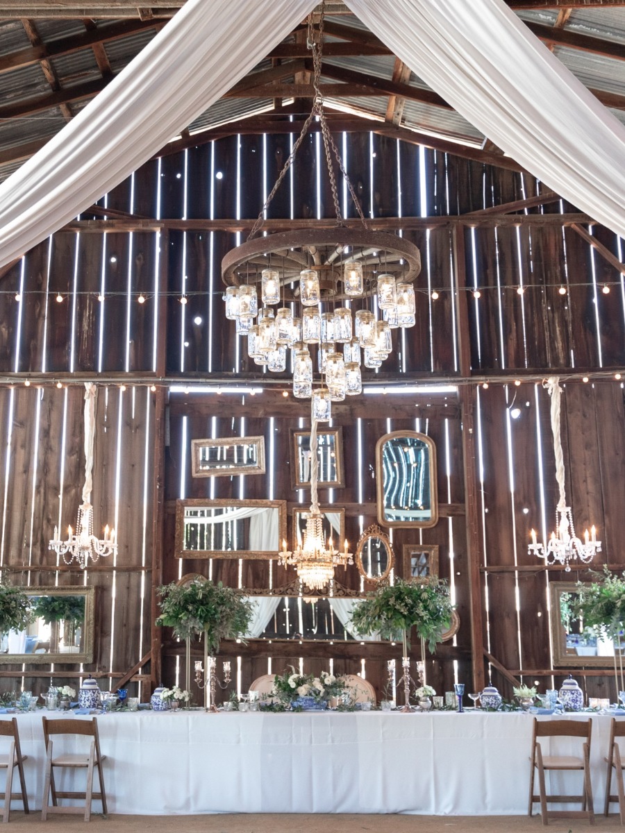 Elegant Rustic Chic Barn Wedding in Blue and White