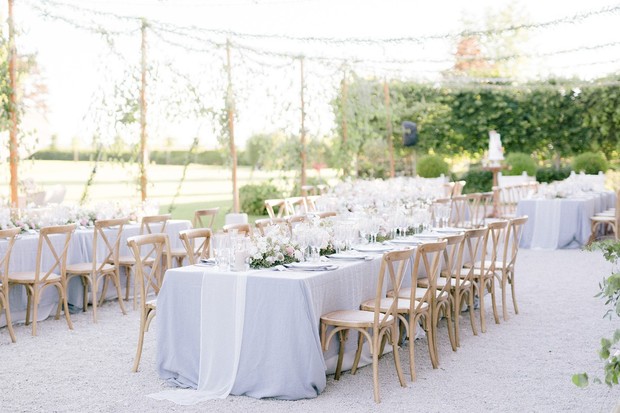 elegant outdoor wedding recption