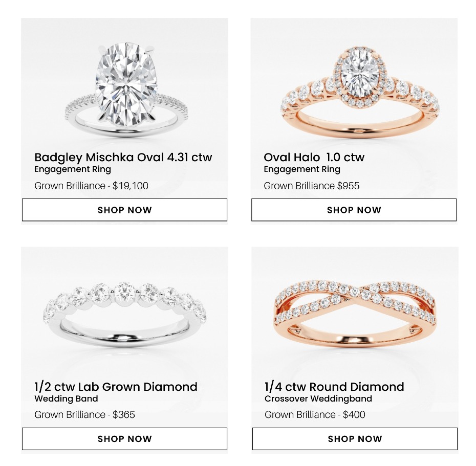 Grown Brilliance Engagement and Wedding Bands