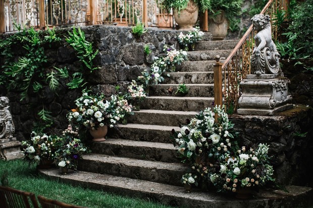 wedding ceremony staircase
