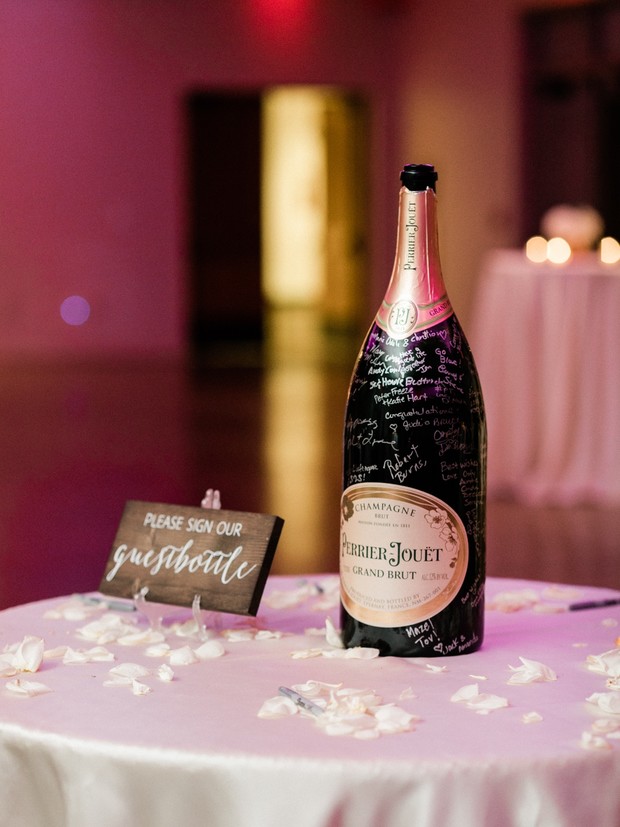 champagne bottle guestbook