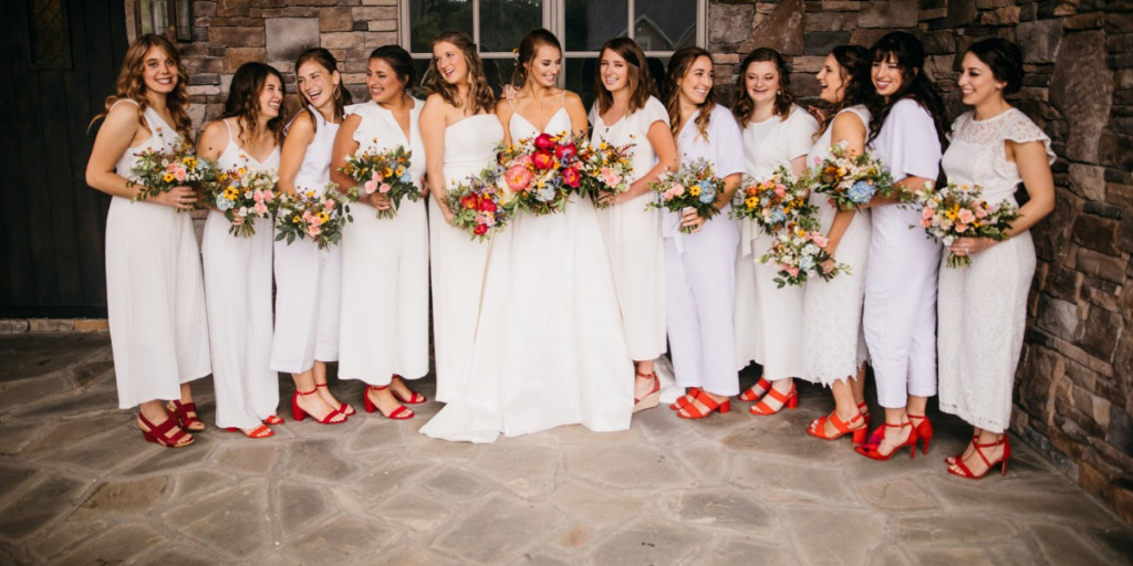 A Classic Modern Chic Wedding With A Fun Pop of Red