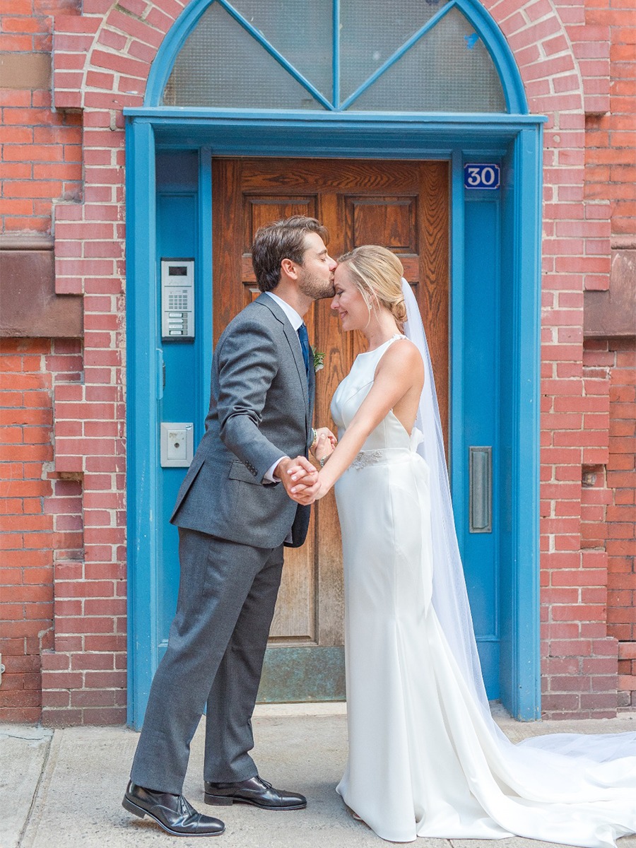 This Blue and White Industrial Chic Wedding Will Brighten Your Day