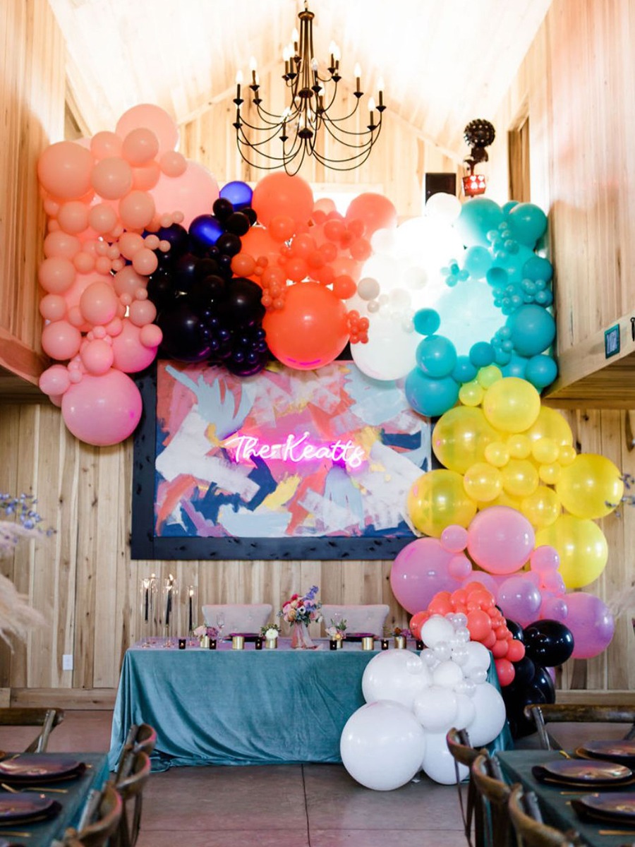 This Fun and Funky Farm Wedding Does Balloons Right