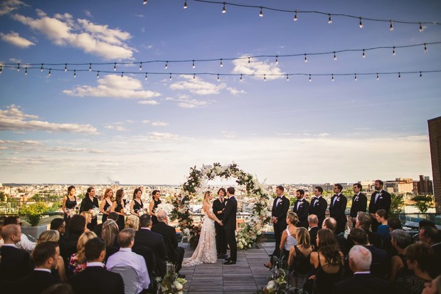 rooftop wedding ceremony