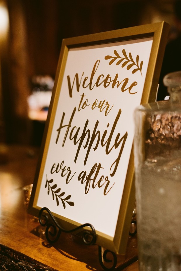 welcome to your happily ever after wedding sign